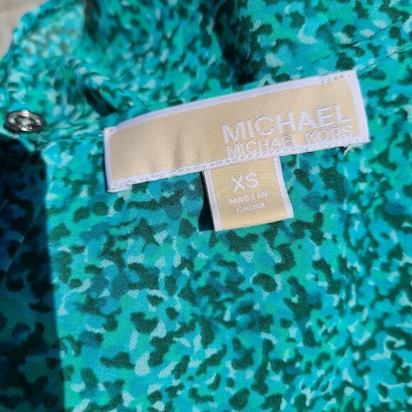 Michael Kors‎ -218 sleeveless teal blouse Extra Small - Picture 4 of 6
